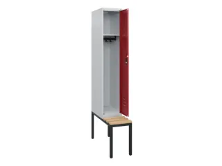 locker met bank,HxBxD 1950x300x815mm,1vak,vak B 300mm,cil.-slot - 2