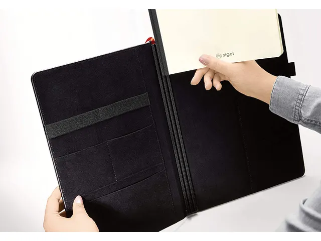 Business Organiseur Conceptum Flex simili cuir, A4, noir avec cahier l