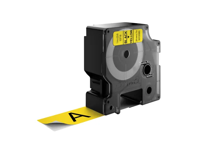 Labeltape Dymo 53718 D1 S720980 24mmx7m zwart op geel