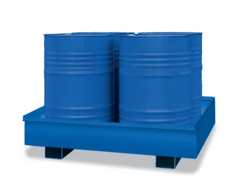 Opvangbak Staal Bxdxh 1325X1320X250Mm Voor 4X200L Vaten Blauw