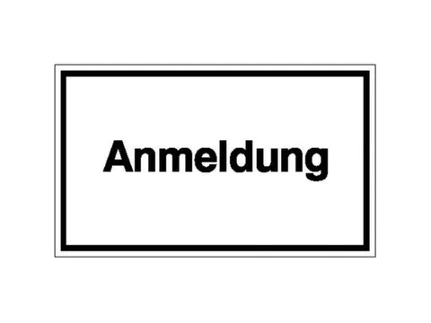 aanwijzingsbord,Aanmelding,PVC,om te verlijmen,HxB 150x250mm