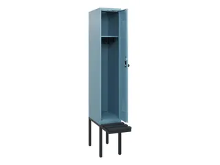 locker met bank,HxBxD 1950x300x815mm,1vak,vak B 300mm,draaigrendel - 1