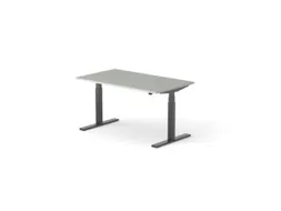 Elektrisch ihv bureau HxBxD 640-1300x1400x800mm blad grijs