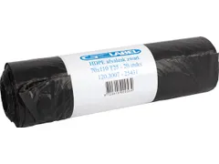 Vuilniszak HDPE Zwart 19 micron 70x110cm 120L rol van 20 zakken