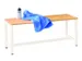 banc-patère,LxP 1000x370mm,barrettes en bois hêtre,piètement RAL901