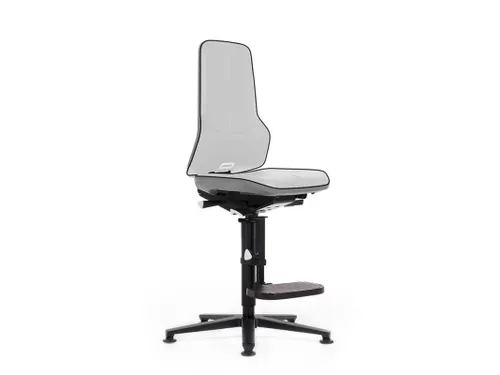 Modulaire draaistoel 590-870mmx470mm opstap glijders flexband grijs