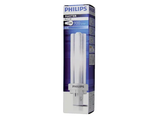 Spaarlamp Philips Master PL-C 2P 13W 900 Lumen 830 warm wit