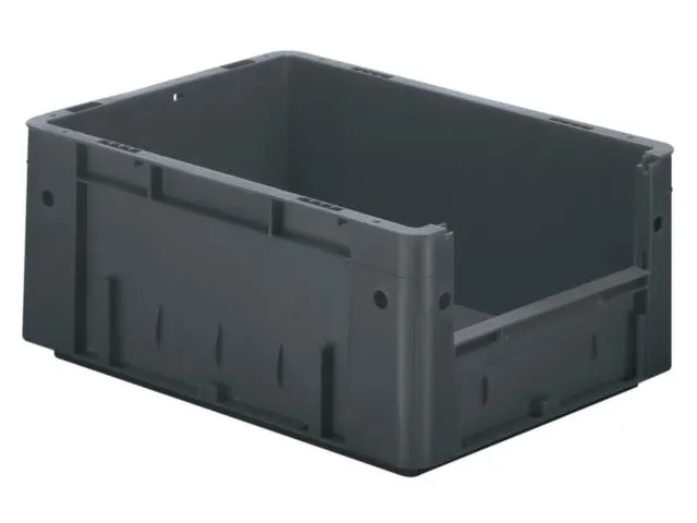 Euronorm Stapelkrat Grijs 175x400x300mm 14.5l Gesloten Grijpopening