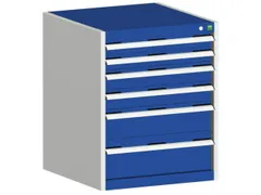 ladekast HxBxD 800x650x650mm 6laden romp RAL7035 front RAL5010