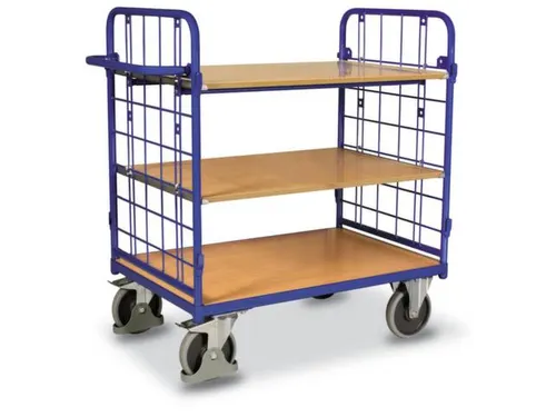etagewagen,draagverm. 500kg,3etage(s),laadvl. LxB 1200x800mm,houtetage