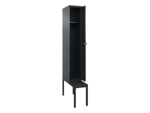 locker met bank,HxBxD 2120x300x815mm,1vak,vak B 300mm,draaigrendel