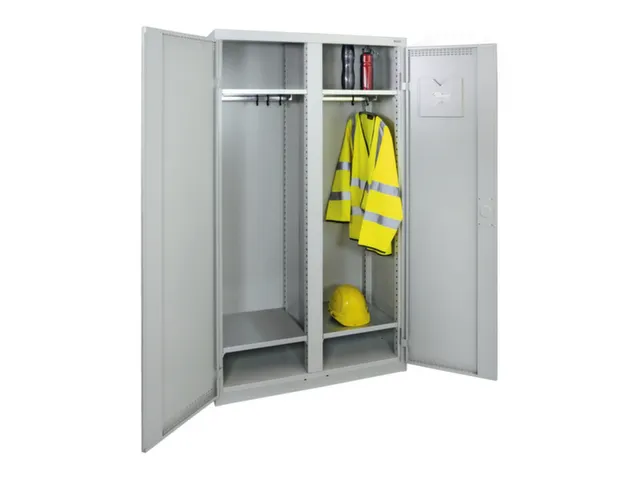 Garderobekast 1800x1000x500mm 2 Vakken Staal Romp Ral7035