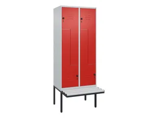 Z-garderobekast,HxBxD 2120x800x815mm,4vak,vak B 400mm,draaigrendel - 1
