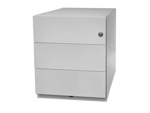Ladenblok Staalplaat 495x420x565mm 3laden Cilinderslot Lichtgrijs