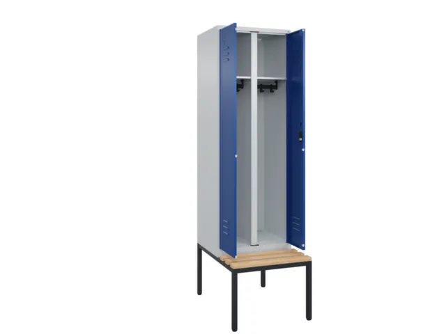 locker voor scheiding van kleding,HxBxD 2120x600x815mm,2vak