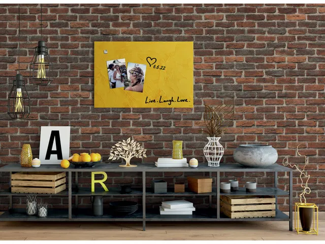 Glas Magneetbord Sigel Artverum Yellow Structure mat 60x40cm