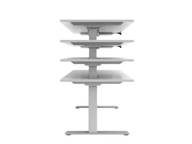 Bureau assis-debout électrique 640-1290x1800x800mm chêne/argenté