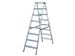 Lichte Universele Trapladder Tweezijdig L 1 87m H 1 51m 2x8treden - 1