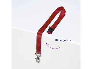 Lanyard Avery rPET rood 440x15mm met karabijnhaak 10 stuks - 4