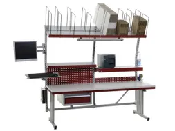 complete paktafel,HxBxD 690-960x2000x800mm,blad lichtgrijs