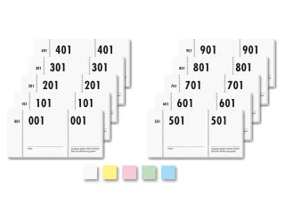 Nummerblok Sigel 10 blok a 100 vel 1 t/m 1000 Assorti - 5