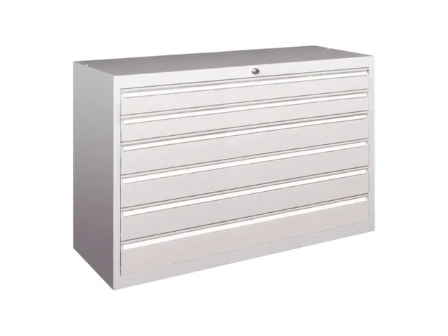 armoire à tiroirs HxlxP 800x1023x600mm RAL7035 face avant RAL7035