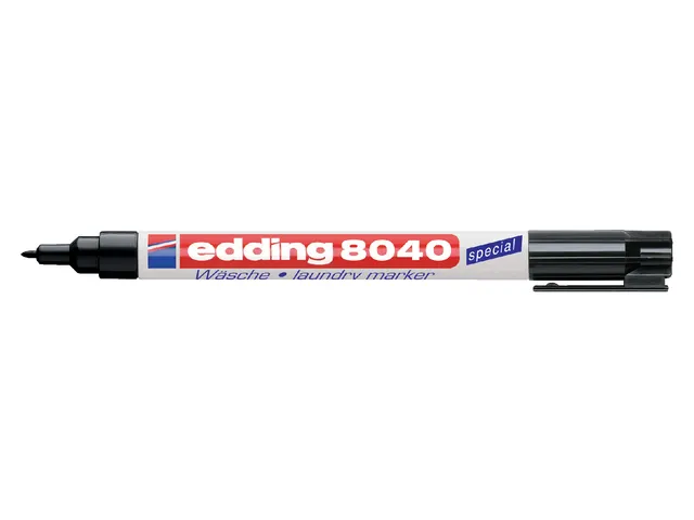Marqueur Spécial Tissus Edding 8040 Pointe Ogive 1mm Noir
