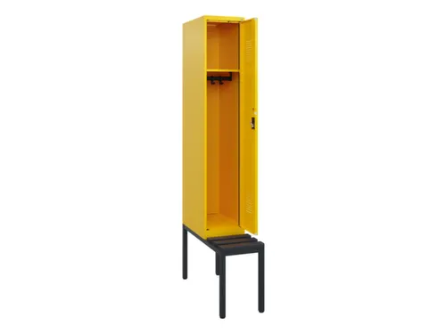 locker met bank,HxBxD 1950x300x815mm,1vak,vak B 300mm,cilinderslot