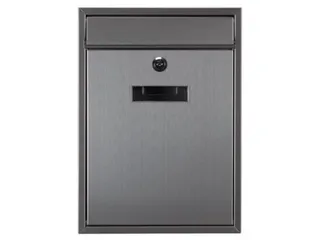Brievenbus Ibiza Inox Grijs met naamplaatje incl. 2 sleutels 36x26x8cm - 2