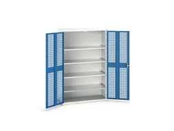 universele kast,HxBxD 2000x1300x550mm,4xStalen bodem,draaigrendelslot