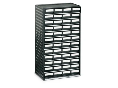 ESD-assortimentskast,HxBxD 550x310x180mm,48lade(n),laden zwart