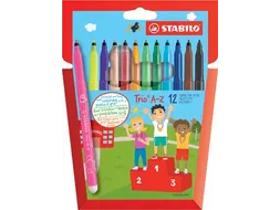 Trio A-Z viltstift 12 stuks geassorteerd