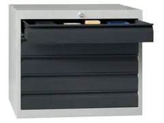 ladekast 600x500x600mm 5laden cilinderslot RAL7035 front RAL7016