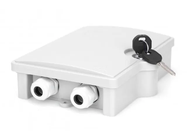 Verdeeldoos voor buitengebruik IP65 voor 2x SC/SX-adapters of 2x LC/DX