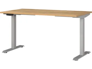 Elektrisch ihv bureau,HxBxD 720-1200x1400x800mm,blad Navarra-eiken - 1