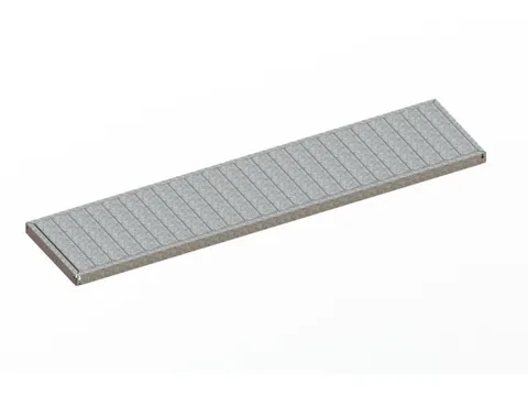 legbord van plaatstaal,v. breedvakstelling,BxD 2500x600mm,vakl. 400kg