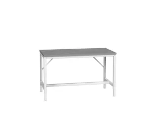 werkbank,HxBxD 780-930x1500x800mm,linoleumblad,4voeten,RAL7035 - 1