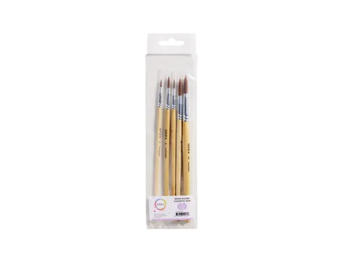 Penseel Qrea synthetisch haar set à 5 breedtes