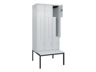 Z-garderobekast,HxBxD 2120x900x815mm,6vak,vak B 300mm,cil.-slot - 2