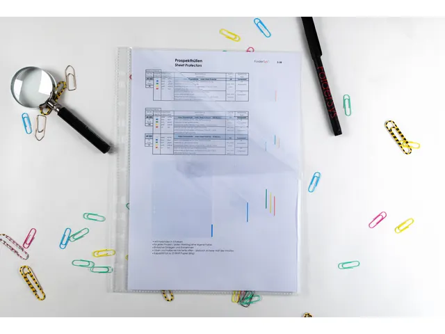Showtas Transparant Met Witte Indexstrook En 11-Gaats Perforatierand 1