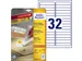 Etiket Avery Zweckform L6031REV-25 96x16.9mm afneembaar Wit 800 stuks