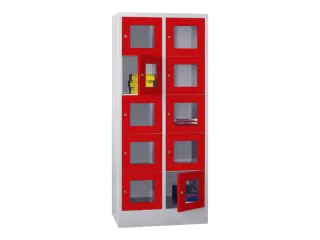 lockerkast,HxBxD 1850x800x500mm,2x5vakken,RAL7035,front RAL3000 - 2
