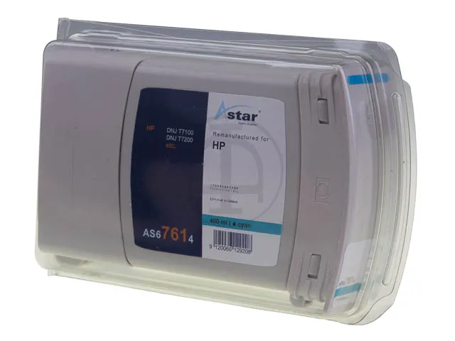 As67614 Astar Hp 761 Dnj Inkt Cyaan Rebuilt Blister 400Ml