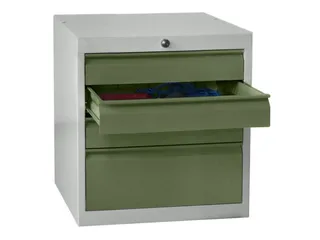 ladekast HxBxD 600x500x600mm 4laden slot RAL7035 front RAL6011 - 2