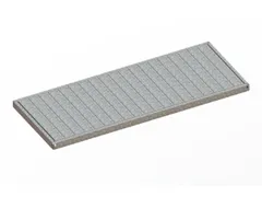 legbord van plaatstaal,v. breedvakstelling,BxD 2000x800mm,vakl. 500kg