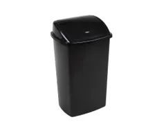 Afvalbak met Swing deksel 50 Liter Zwart