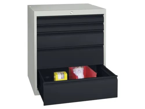 ladekast HxBxD 800x715x600mm 5laden slot RAL7035 front RAL7016