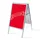 Stoepbord A1 complete set met print "WELCOME" Rood