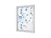 Vitrine d'affichage verrouillable Alpha Indoor/Outdoor 9xA4 argent