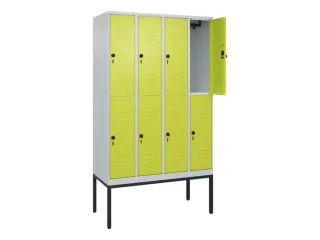 dubbeldekse locker,HxBxD 2120x1200x500mm,4x2vak.,vak B 300mm - 2